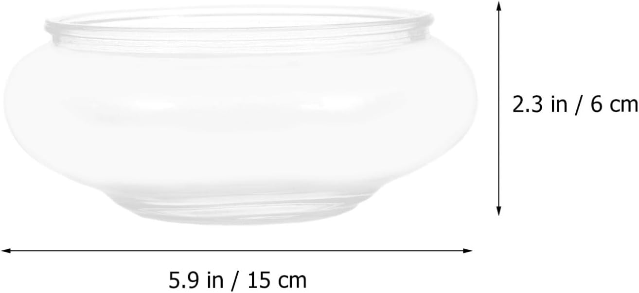 Milisten Glass Bubble Bowl Round Fish Bowl Clear Plant Terrarium Air Planter Bulb Succulent Pot Flower Vase Desk Decoration S