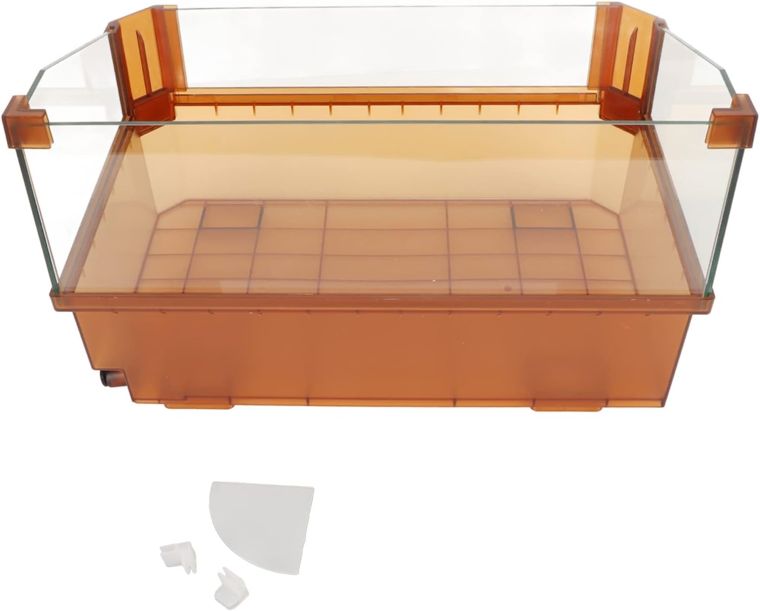 Glass Turtle Tank Aquarium, Thickened Clear Visible Turtle Habitat, Anti Escape Design with Easy Cleaning for Aquatic Turtles, Fish, Tortoises, Includes Scraper and Snap Joints