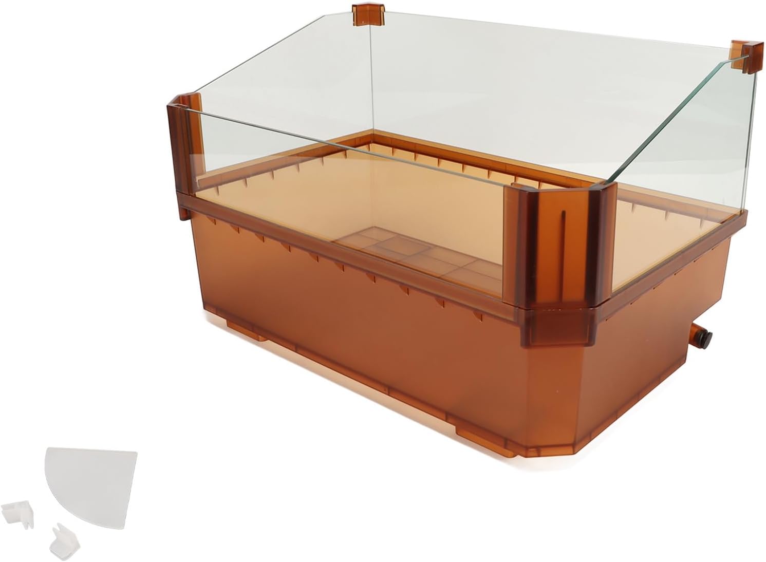 Glass Turtle Tank Aquarium, Thickened Clear Visible Turtle Habitat, Anti Escape Design with Easy Cleaning for Aquatic Turtles, Fish, Tortoises, Includes Scraper and Snap Joints