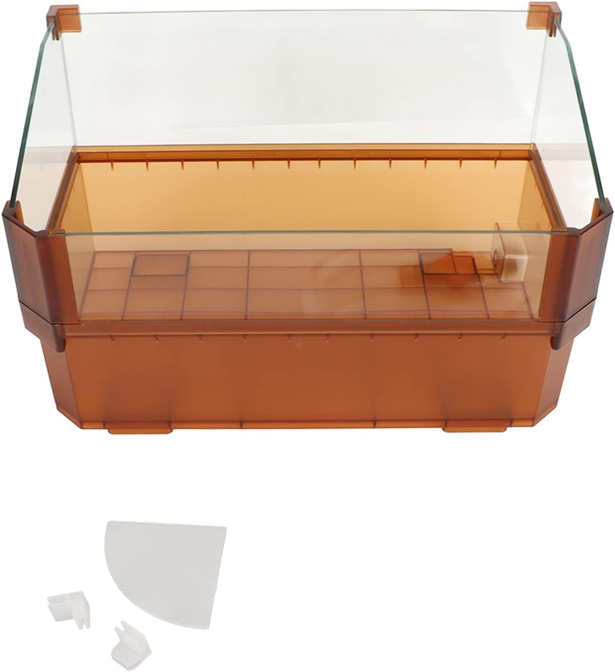 Glass Turtle Tank Aquarium, Thickened Clear Visible Turtle Habitat, Anti Escape Design with Easy Cleaning for Aquatic Turtles, Fish, Tortoises, Includes Scraper and Snap Joints