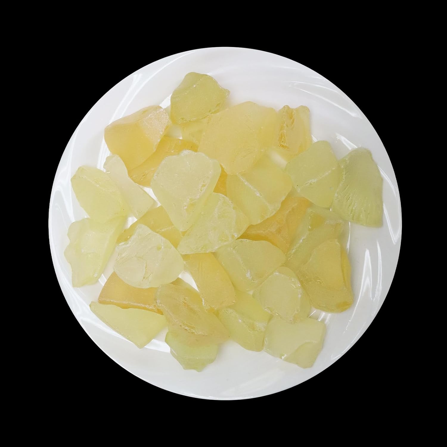 5LB Frosted Sea Glass Vase Fillers, Crushed Glass Pieces, Ideal for DIY Craft, Aquarium Gravels, Home Decor, Beach Wedding, 0.7-3 Inch Golden Yellow