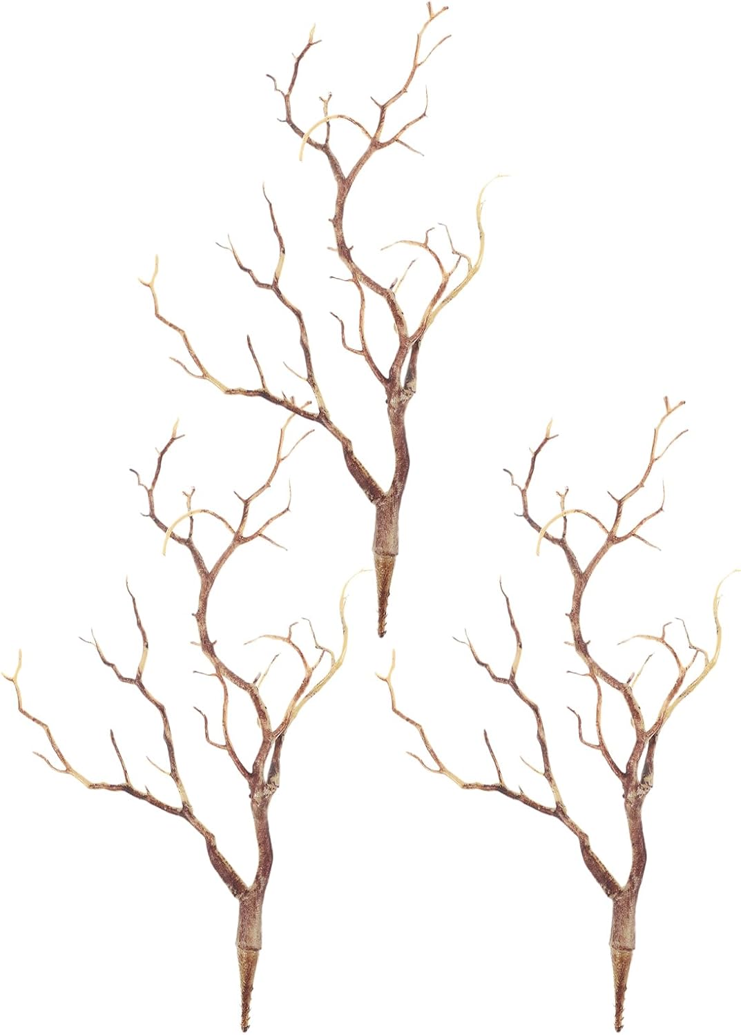 STOBOK Artificial Antler Dried Tree Branches,3pcs Plastic Manzanita Branches Decorative Plant Twigs Dry Branch Decor for Wedding Table Decoration Home Supplies Coffee
