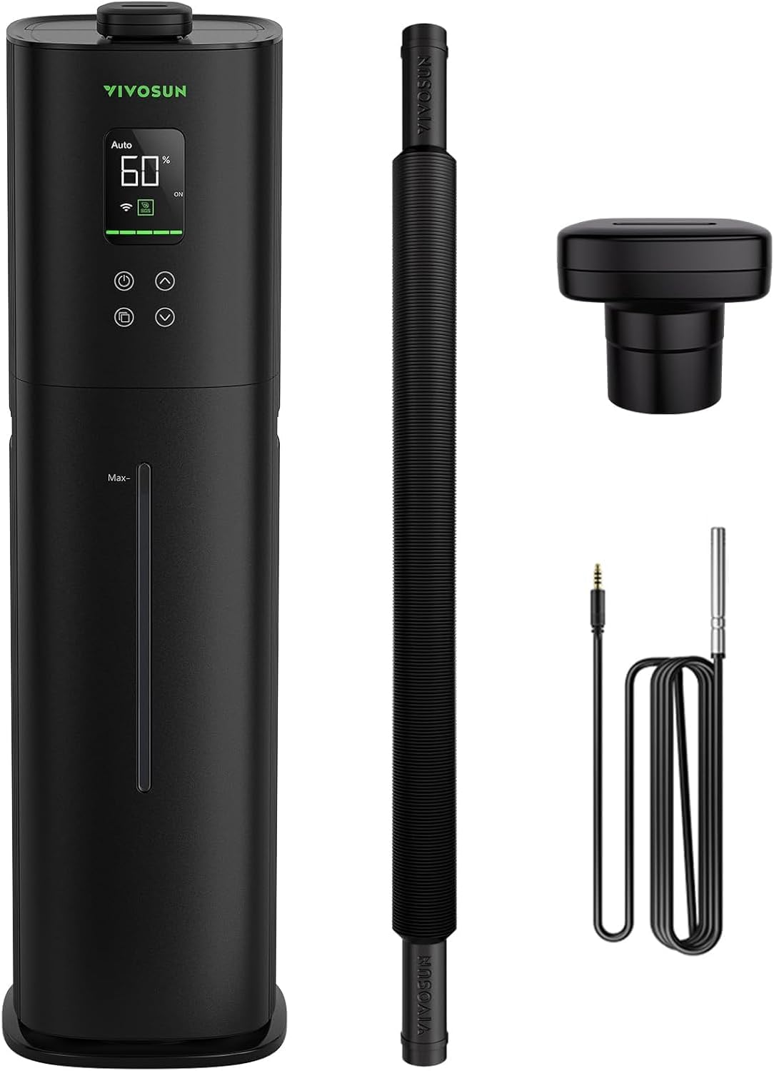 VIVOSUN AeroStream H09 Intelligent Wi-Fi Humidifier, 2.38 Gal / 9 L Humidifier with Temp & Humidity Probe, Smart Remote Control, Designed for Growers