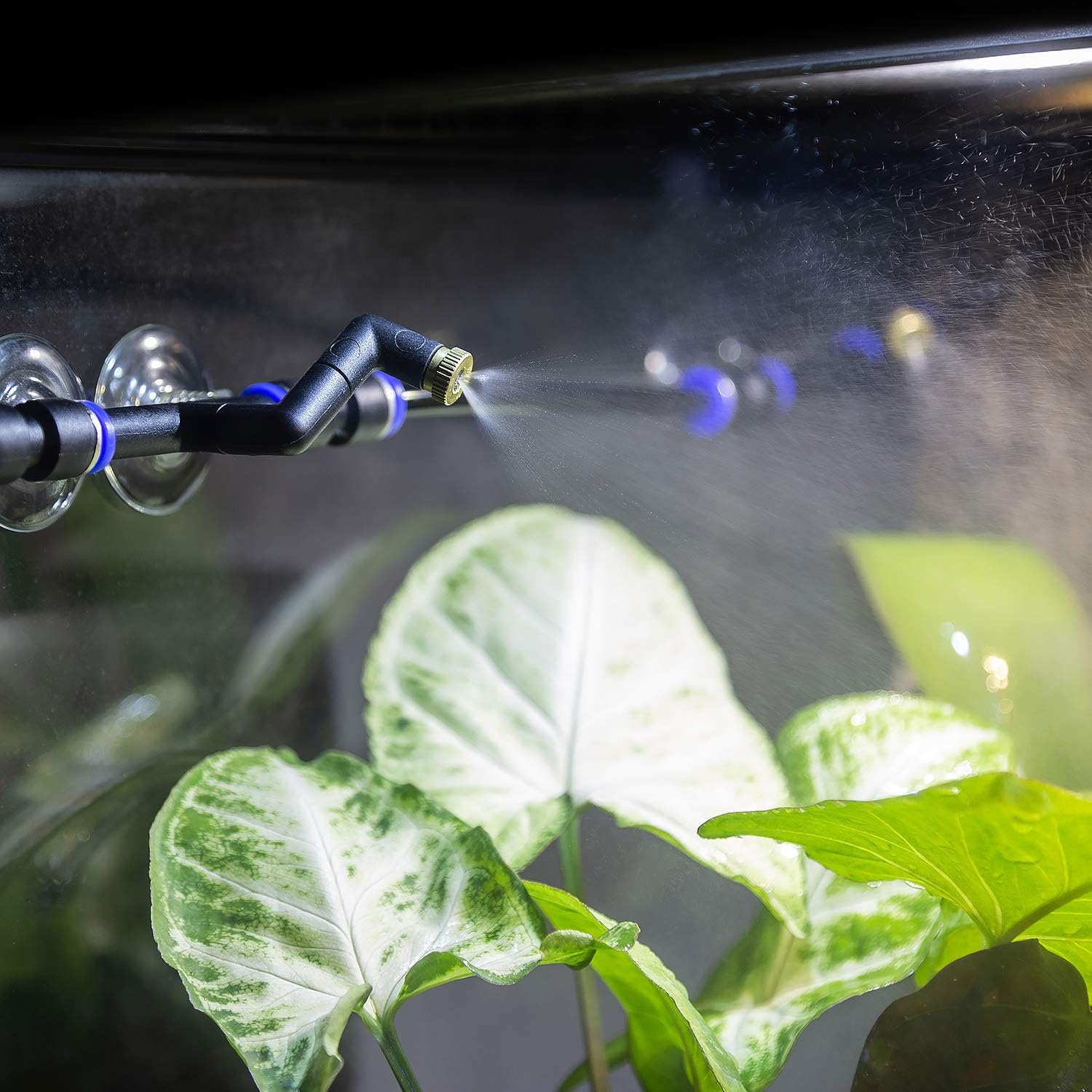 REPTI ZOO 10L Reptile Mister Fogger Terrariums Humidifier Extremly High Pressure Silent Pump Fog Machine Misting Rainforest Sprayer System Tank with 4PCS Nozzles for a Variety of Reptiles/Amphibians