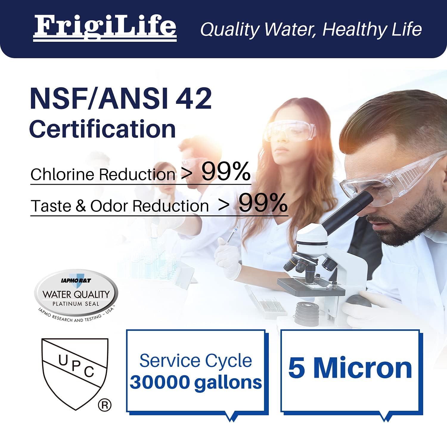 FXHTC 5 Micron 10" x 4.5" Whole House Sediment Activated Carbon Water Filter Replacement for GE FXHTC, GXWH40L, GXWH35F, GNWH38S, RFC-BBSA, W50PEHD, DuPont WFHD13001, 3 PACK