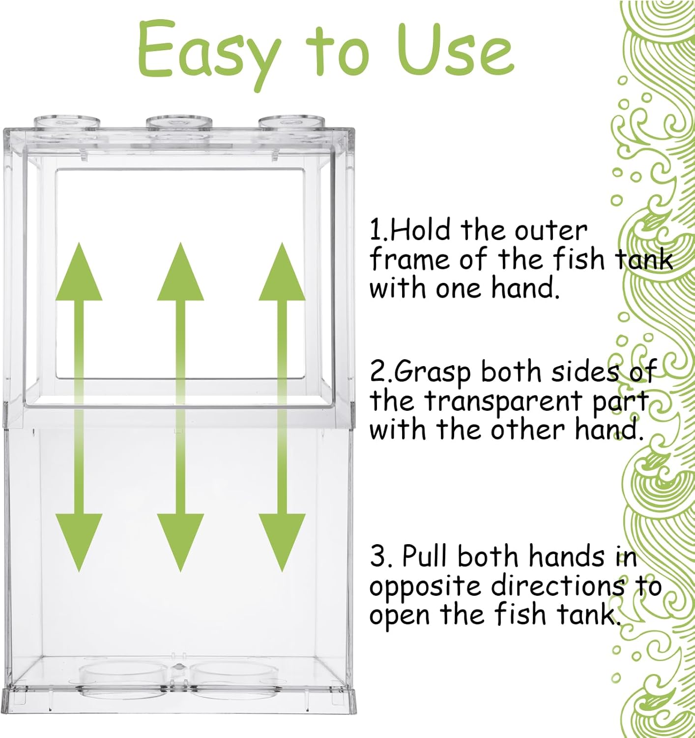 4PCS Plastic Small Betta Fish Tank, 0.6 Gallon Stackable Fish Bowl, Cube Fish Aquarium Tank for Shrimp, Turtle, Small Crab (Clear)