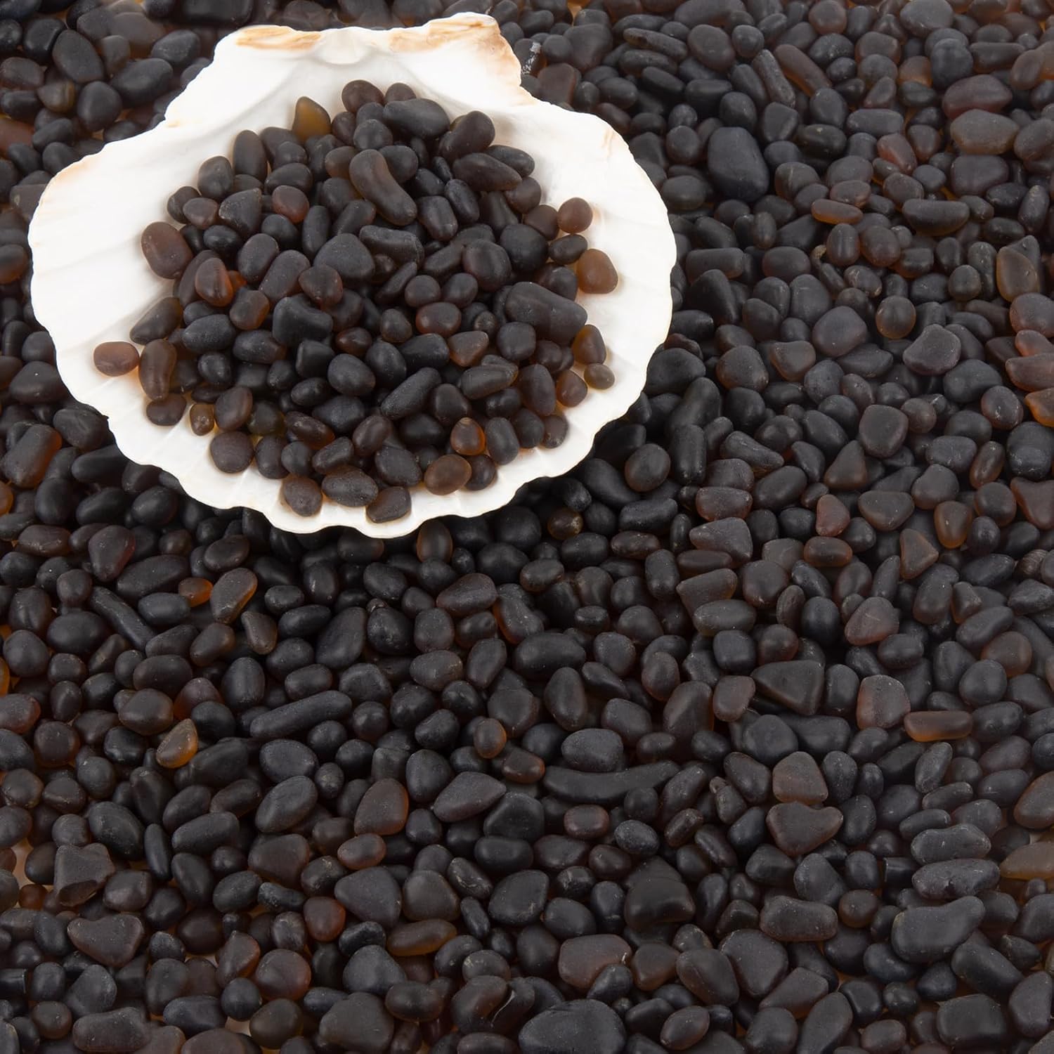 Sea Glass Stones for Crafts About 1LB (405g/14.28oz) Dark Brown Glass Pebbles Gemstones Bulk for Beaching Wedding DIY Decoration Aquarium Turtle Tank Vase Filler (Dark Blue)