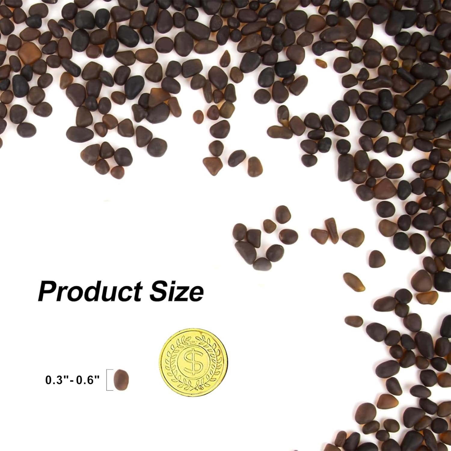 Sea Glass Stones for Crafts About 1LB (405g/14.28oz) Dark Brown Glass Pebbles Gemstones Bulk for Beaching Wedding DIY Decoration Aquarium Turtle Tank Vase Filler (Dark Blue)