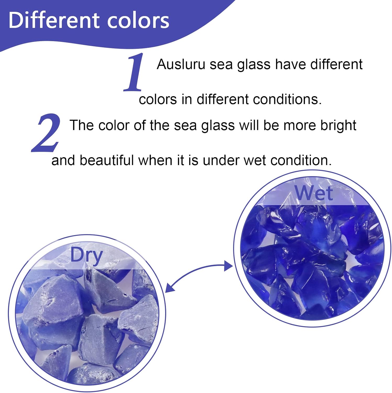 5LB Frosted Sea Glass Vase fillers Crushed Glass, Sea Glass Decor Ideal for Christmas DIY Craft, Aquarium Gravels, Home Decor Crushed Sea Glass Pieces for Beach Wedding, 0.7-3 Inch Cobalt