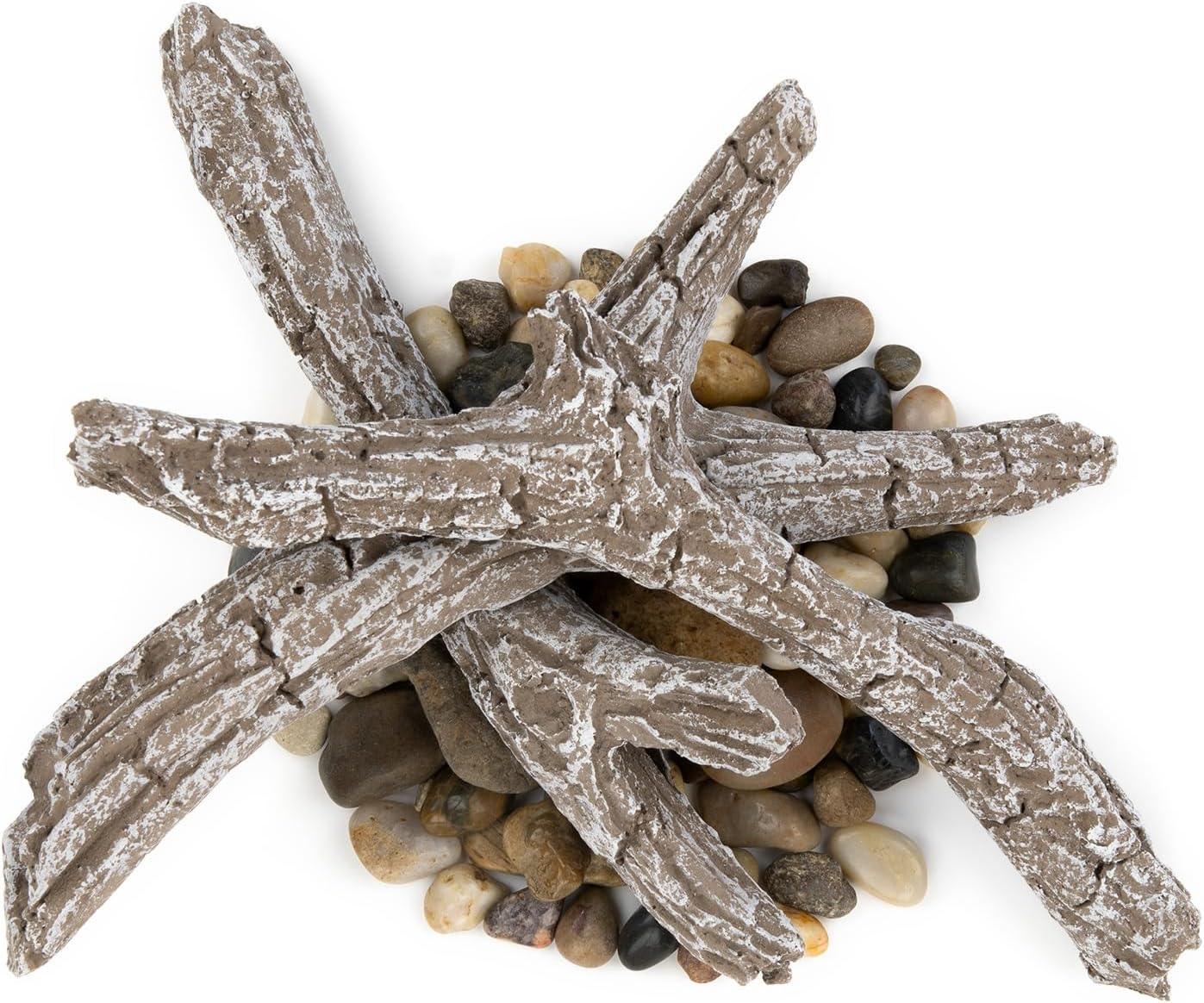 Driftwood Log Kit with Rocks for Entice™ 60 - NEF-BLRAK60 - Realistic Driftwood Logs, Natural Looking Rocks, Easy Customization of Entice Electric Fireplace