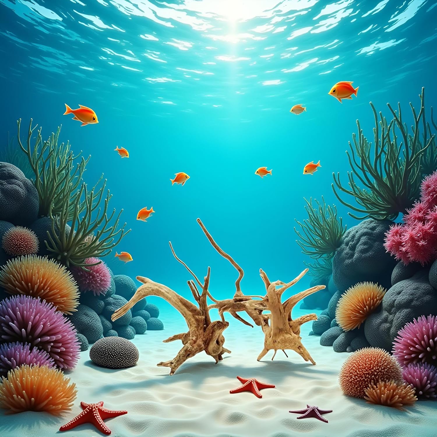 Tustao Aquarium Driftwood Branches Natural Wood Reptiles Trunk Wood Fish Tank Decoration Plant Stump Ornament Landscaping, Fish Tank Decoration, 8-10cm