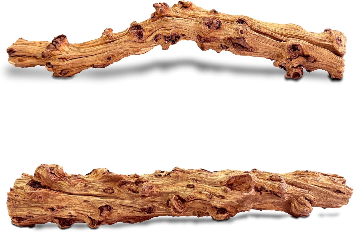 Natural Wood Driftwood for Aquarium Fish Tank Decor,Assorted Driftwood Trunk Branch for Reptile Tank Decor (SLM-Trunk M (13 to15 Inch)-Pack of 2)