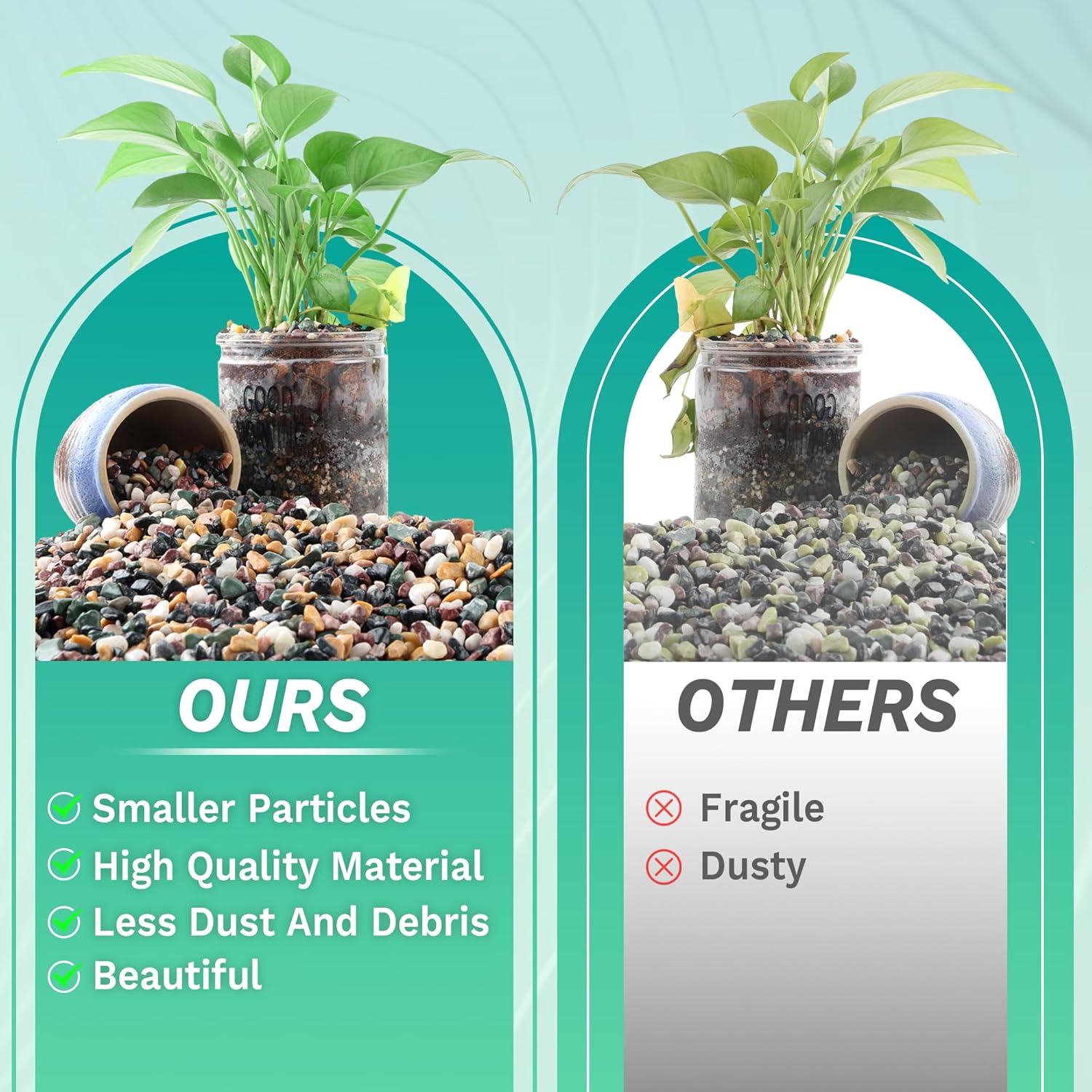 AVALUTION Aquarium Gravel for Plants -7lb Fish Tank Gravel for Succulent Cactus & Bonsai, 1/4Inch Decorative River Rocks Pebbles for Gardening, Flower Pots, Landscaping, Terrarium